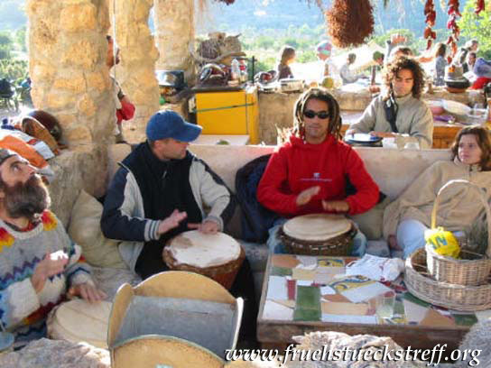 Drummers at La Casita Verde, Ibiza